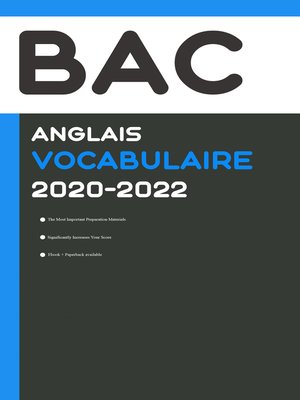 cover image of BAC Anglais Vocabulaire 2020-2022